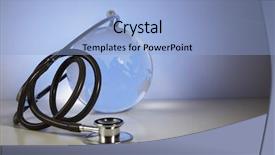  Presentation with healthcare ethics - Theme having global healthcare globe and stethoscope background and a light blue colored foreground