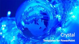  Presentation with world flags and globe - Amazing PPT theme having global holiday - glass globe backdrop and a dark gray colored foreground
