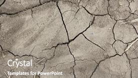  Presentation with cracked - Slide deck having global hunger - cracked field soil background and a  colored foreground