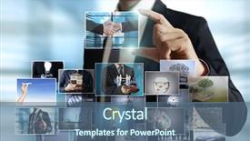  Presentation with new technology - Beautiful slide set featuring global information - man preview digital photo new backdrop and a ocean colored foreground