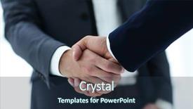  Presentation with hand shake - PPT theme with global intelligence - close up of two young background and a tawny brown colored foreground