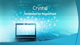  Presentation with global - PPT layouts with global internet concept background and a teal colored foreground