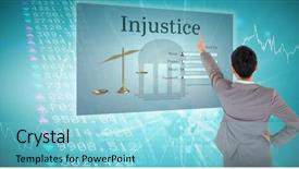  Presentation with stop sexual violence against women - Slides featuring global justice - asian businesswoman pointing against stocks background and a light blue colored foreground