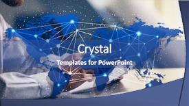  Presentation with consulting - PPT theme featuring global justice - concept of consulting world map background and a ocean colored foreground