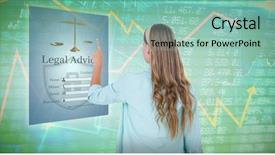  Presentation with shares - Theme with global justice - hipster pointing with her finger background and a mint green colored foreground