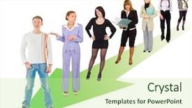  Presentation with light green moving - Audience pleasing PPT theme consisting of global leaders - green light for the moving backdrop and a  colored foreground