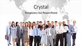  Presentation with leadership - PPT layouts enhanced with global leadership - businessmen standing in front background and a white colored foreground