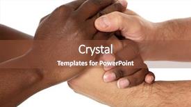  Presentation with handshake - PPT theme enhanced with global leadership - handshake between races background and a tawny brown colored foreground