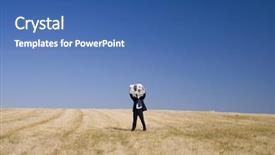  Presentation with new world order - Presentation theme having global leadership free - businessman read the news background and a  colored foreground