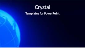  Presentation with blue header - Audience pleasing PPT layouts consisting of global map - blue glowing globe or earth backdrop and a navy blue colored foreground