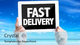  Presentation with liger fast - Presentation theme enhanced with global marketing free - tablet pc with text fast background and a arctic colored foreground