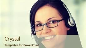  Presentation with call of dutty - Presentation theme enhanced with global marketing free - young beautiful call cener worker background and a cream colored foreground