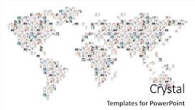  Presentation with medical business - Theme enhanced with global medicine and international pharmaceutical background and a white colored foreground