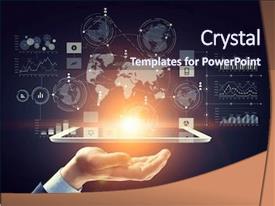 Global Network Connection Mixed Media PPT template 30 | CrystalGraphics