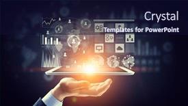  Presentation with network - Amazing PPT layouts having global network connection mixed media backdrop and a navy blue colored foreground