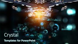  Presentation with media image - Amazing theme having global-network-image-mixed-media backdrop and a wine colored foreground