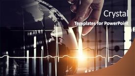  Presentation with media image - Presentation design enhanced with global-network-image-mixed-media background and a wine colored foreground