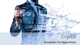  Presentation with business networking - Amazing PPT layouts having global-networking-as-concept backdrop and a light blue colored foreground