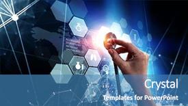  Presentation with nursing - Presentation theme consisting of global nursing - doctor hand with stethoscope mixed background and a teal colored foreground