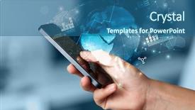  Presentation with capital market - Slides consisting of global reports and stock market background and a ocean colored foreground