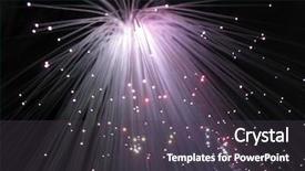  Presentation with fiber optic - Audience pleasing PPT theme consisting of global security - computer data concept with fiber backdrop and a dark gray colored foreground