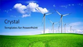  Presentation with wind - Colorful PPT layouts enhanced with global spinning - spring wind backdrop and a light blue colored foreground