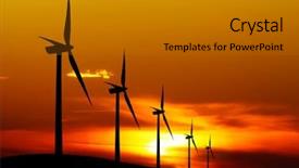  Presentation with wind - Colorful PPT theme enhanced with global spinning - wind planet backdrop and a gray colored foreground