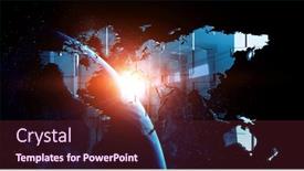  Presentation with nasa - Presentation design featuring global-technologies-concept-elements background and a tawny brown colored foreground