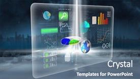  Presentation with road light - Slides having global technology background against road background and a ocean colored foreground