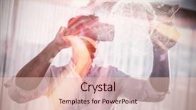  Presentation with green technology - Slides enhanced with global technology background in green background and a lemonade colored foreground