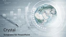  Presentation with business abstract - Audience pleasing presentation design consisting of global themes - abstract image planet earth backdrop and a light gray colored foreground