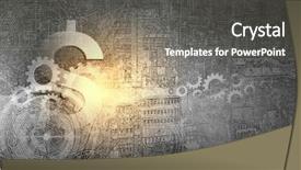  Presentation with business abstract - Presentation theme consisting of global themes - abstract image with financial business background and a gray colored foreground