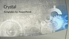  Presentation with abstract business - PPT theme enhanced with global themes - abstract image with financial business background and a light gray colored foreground