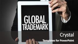  Presentation with trademark - PPT theme enhanced with global trademark background and a dark gray colored foreground