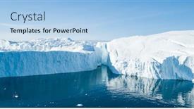  Presentation with iceberg - Beautiful presentation featuring global-warming-and-climate-change backdrop and a light blue colored foreground
