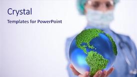  Presentation with earth day - Colorful slide set enhanced with global warming concept - earth day backdrop and a sky blue colored foreground