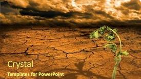  Presentation with global-warming - Amazing slides having piece land - global warming concept backdrop and a tawny brown colored foreground