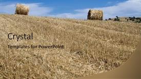  Presentation with mediterranean - Slide deck featuring global warming effect agriculture - typical mediterranean landscape from alentejo background and a  colored foreground