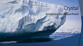  Presentation with antarctic - Slides having global warming global warming - antarctic iceberg in the snow background and a light blue colored foreground