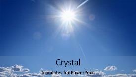  Presentation with sun blue sky and ocean - Amazing theme having global warming global warming - sky and sun backdrop and a light blue colored foreground