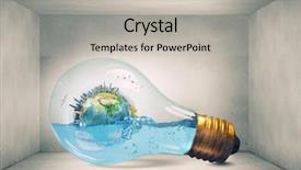  Presentation with earth science - Theme featuring global warming question background and a light gray colored foreground