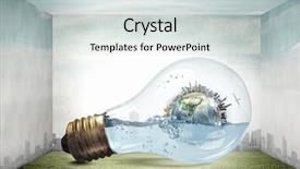  Presentation with earth science - Amazing theme having global warming question backdrop and a light gray colored foreground