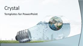  Presentation with earth science - Slide set consisting of global warming question background and a cool aqua colored foreground