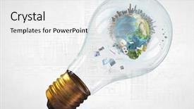  Presentation with earth science - Presentation theme with global warming question background and a white colored foreground