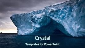  Presentation with antarctic - Theme with global water - antarctic iceberg in the snow background and a navy blue colored foreground