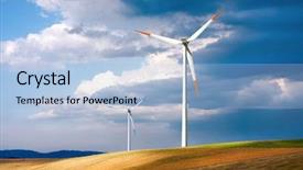  Presentation with wind energy - Cool new slides with global wind energy backdrop and a light blue colored foreground