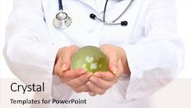  Presentation with women health - Cool new theme with global women s health - close-up of green glass globe backdrop and a soft green colored foreground