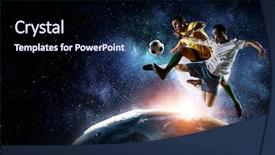  Presentation with game world - Slide set featuring globe - world popular and loved game background and a wine colored foreground