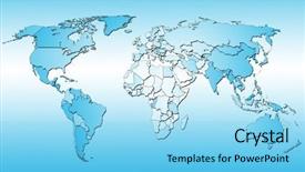  Presentation with asia - Slides with world map with all countries background and a light blue colored foreground