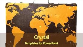  Presentation with old map - Amazing slides having globe australia - old suitcase globetrotter backdrop and a tawny brown colored foreground